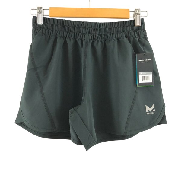 Mission Womens VaporActive Shorts Lightweight Athletic Cooling Pull On Black XS - Picture 1 of 7